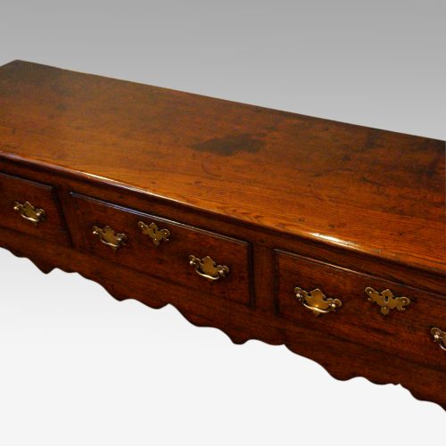 Antique oak dresser base top