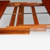Edwardian walnut extending dining table, by Hampton & sons mechanism
