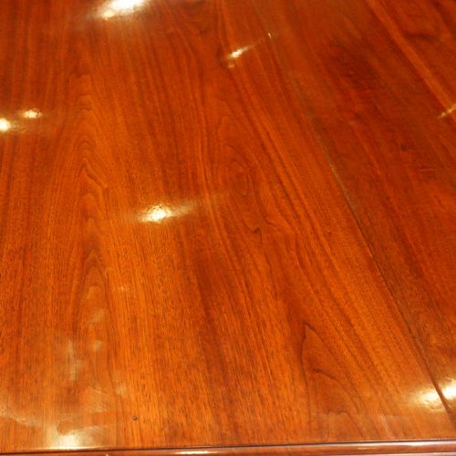 Edwardian walnut extending dining table, by Hampton & sons top
