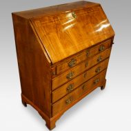 Georgian walnut bureau angle