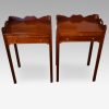 Pair of mahogany tray top bedside tables