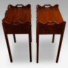 Pair of mahogany tray top bedside tables side view