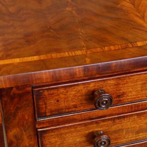 Regency mahogany work table knobs