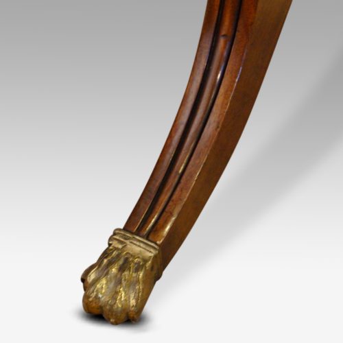 Regency mahogany work table leg
