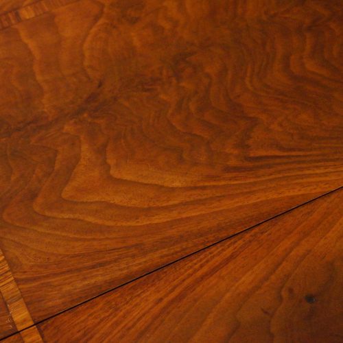 Regency mahogany work table top detail