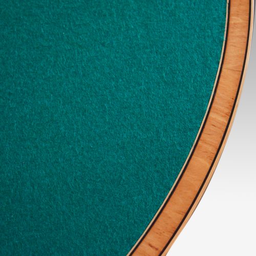 Sheraton inlaid mahogany card table edge