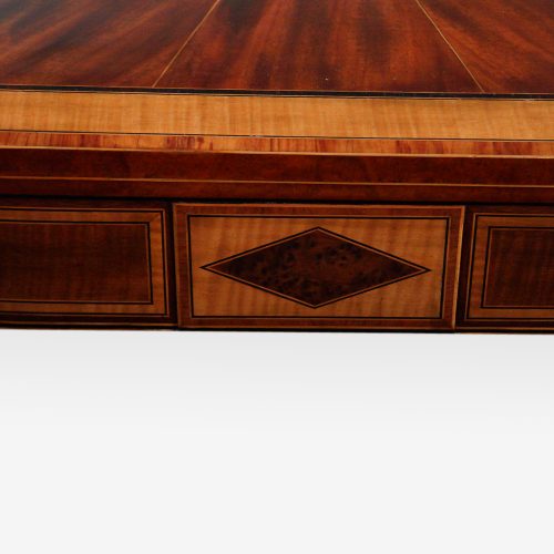 Sheraton inlaid mahogany card table table