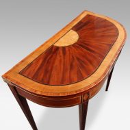 Sheraton inlaid mahogany card table top