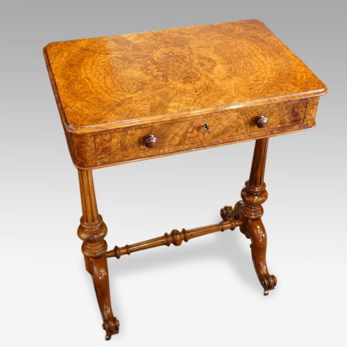 Victorian burr walnut side table
