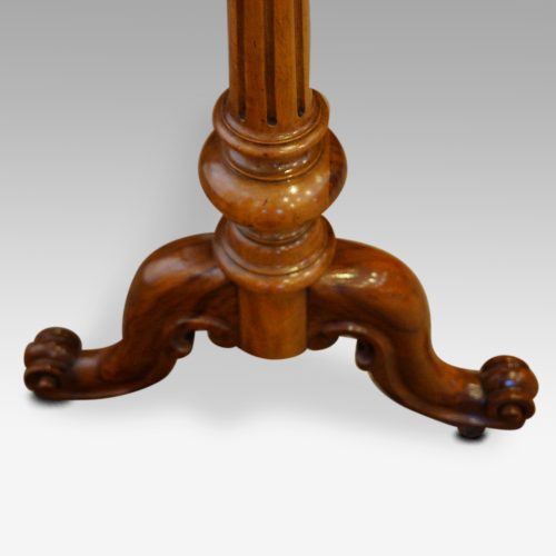 Victorian burr walnut side table feet