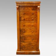 Victorian figured walnut Wellington chest