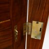 Victorian figured walnut Wellington chest lock plate