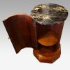 Victorian matched pair of circular bedside cabinets inside