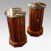 Victorian matched pair of circular bedside cabinets side