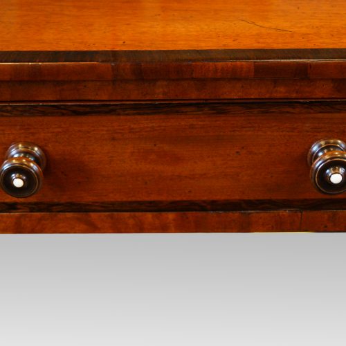 William IV mahogany side table middle drawer