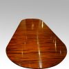 12 plus seat Regency style mahogany 3 pillar dining table end view