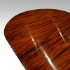 12 plus seat Regency style mahogany 3 pillar dining table top end view