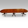 12 plus seat Regency style mahogany 3 pillar dining table,3