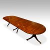 12 plus seat Regency style mahogany 3 pillar dining table,5