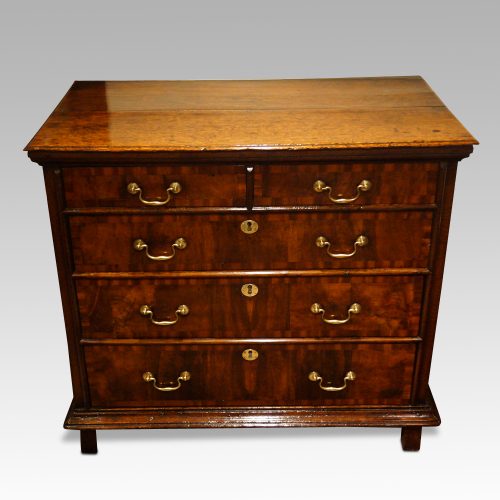 18thc. walnut on oak chest of drawers