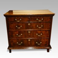 18thc. walnut on oak chest of drawers