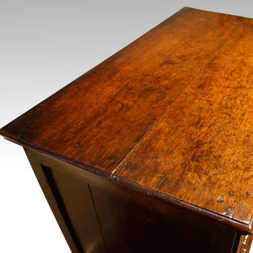 18thc. walnut on oak chest of drawers top