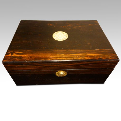 Antique coromandel writing slope