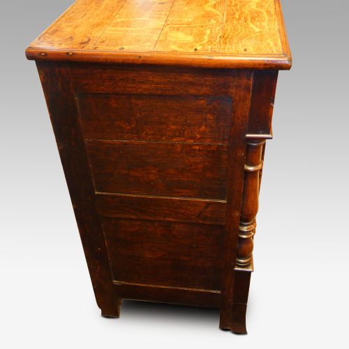 Antique oak Anglesey dresser base end view