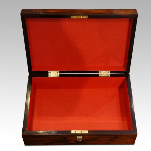 Antique rosewood box interior