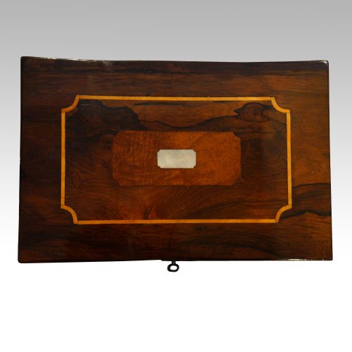 Antique rosewood box lid
