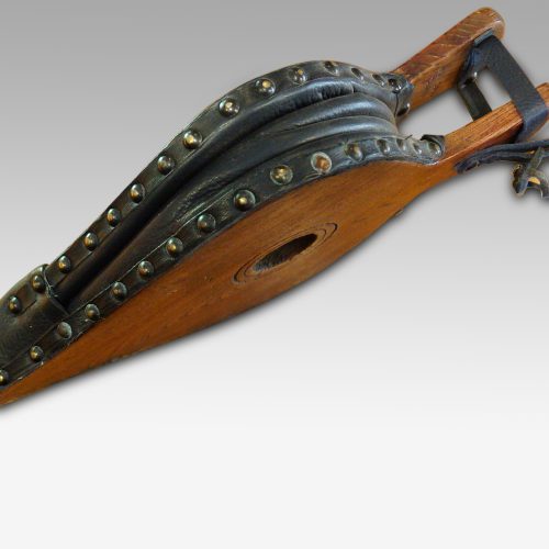 Edwardian elm bellows side