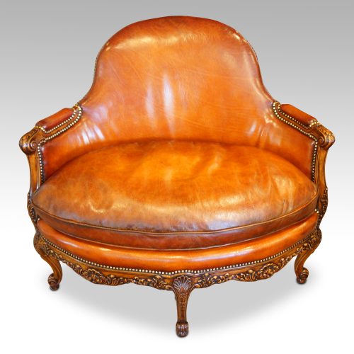 Edwardian walnut love seat