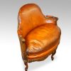 Edwardian walnut love seat angle