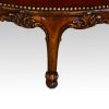 Edwardian walnut love seat rear leg