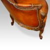 Edwardian walnut love seat side panel
