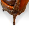 Edwardian walnut love seatleg detail