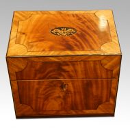George III mahoangy inlaid casket