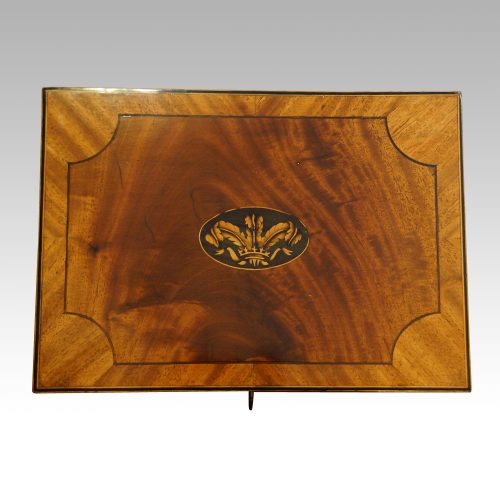 George III mahoangy inlaid casket top