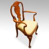 Set of 8 walnut Queen Anne style dining chairs armchair