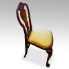 Set of 8 walnut Queen Anne style dining chairs side view