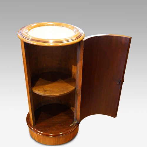 Victorian circular satin birch cupboard interior