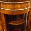 Victorian inlaid walnut credenza bow glass