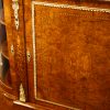 Victorian inlaid walnut credenza door detail