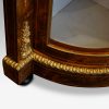 Victorian inlaid walnut credenza on feet corner