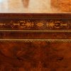 Victorian inlaid walnut credenza on feet frieze