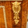 Victorian inlaid walnut credenza on feet gilt brass mount