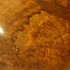 Victorian inlaid walnut credenza on feet top detail