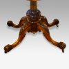 Victorian inlaid walnut oval centre table base