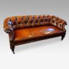 Victorian leather chesterfield angle view