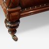 Victorian leather chesterfield front leg